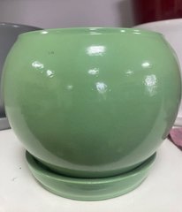 Горщик керамічний Куля глянець 2,5л оливкова Слов'янська кераміка