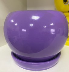 Горщик керамічний Куля глянець 2,5л фіолетовий Слов'янська кераміка