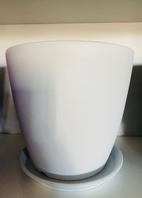 Горшок керамический Грация крошка №1 белый 10л Ориана-Запорожкерамика