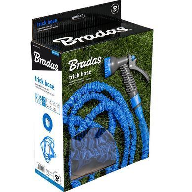 Растягивающийся шланг (комплект) TRICK HOSE 15-45м &ndash; голубой, WTH1545BL. Bradas Польша