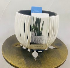 Горшок-вазон с вкладом для цветов Sandy Bowl DKS 180 белый 