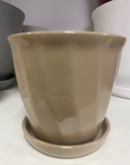 Горшок Волна глянец 0,5л кофе с молоком Славянская керамика