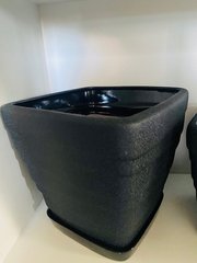 Горшок керамический Волна шелк №1 черный 15л Ориана-Запорожкерамика