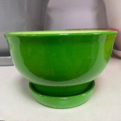 Горшок керамический Фиалочница глянец 0,6л Зеленый Славянская керамика