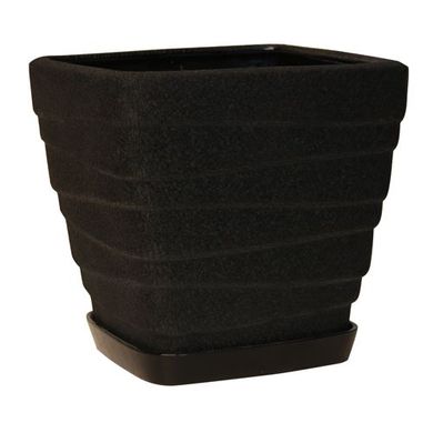 Горшок керамический Волна шелк №3 черный 4,5л Ориана-Запорожкерамика