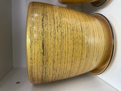 Горшок керамический Грация глянец 5 л золотой-черный Ориана-Запорожкерамика