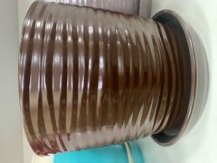 Горщик керамічний Грація хвиля глянець 4,3л шоколад Оріана-Запоріжкераміка