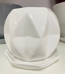 Горщик керамічний Сфера глянець 1,5л білий Слов'янська кераміка
