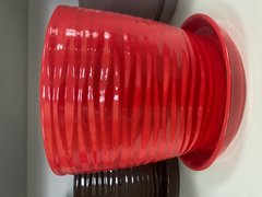 Горшок керамический Грация волна глянец 1л красный Ориана-Запорожкерамика