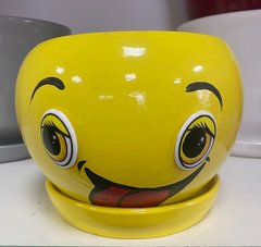 Горщик керамічний Smile 2,5л жовтий Слов'янська кераміка